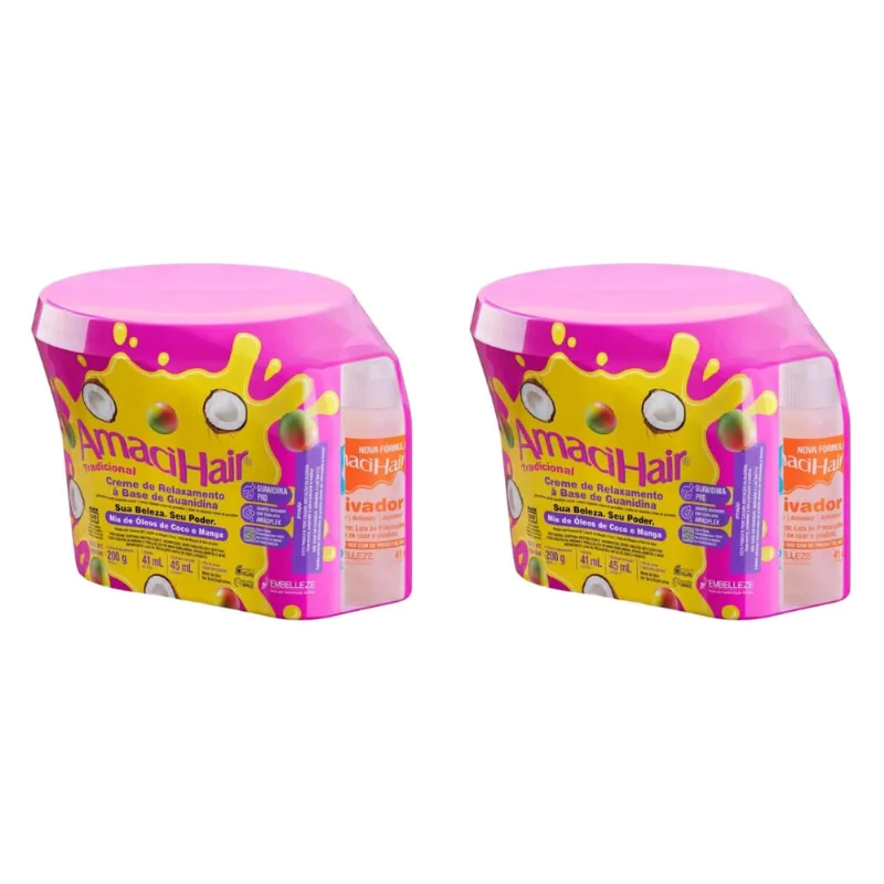 Creme Relaxante Amacihair 200g Tradicional - Kit c/ 2un