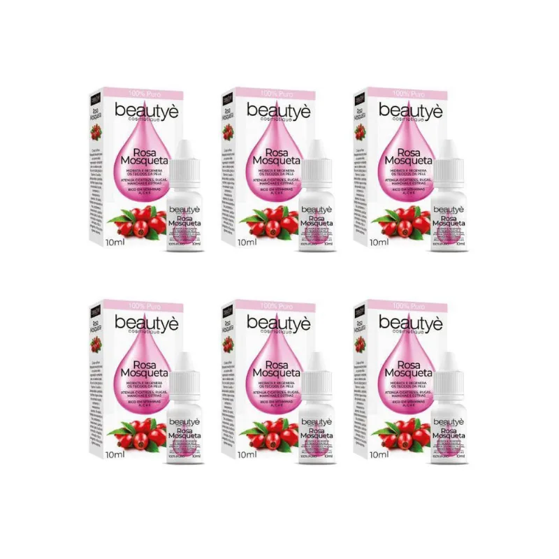 Oleo Beautye 10 Ml Rosa Mosqueta - Kit Com 6Un