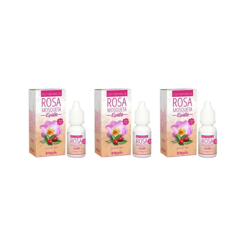 Oleo Corporal Rosa Mosqueta Epile 10Ml - Kit Com 3Un