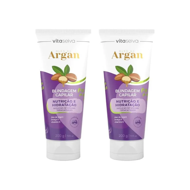 Blindagem Capilar Vita Seiva Argan 200G - Kit Com 2Un