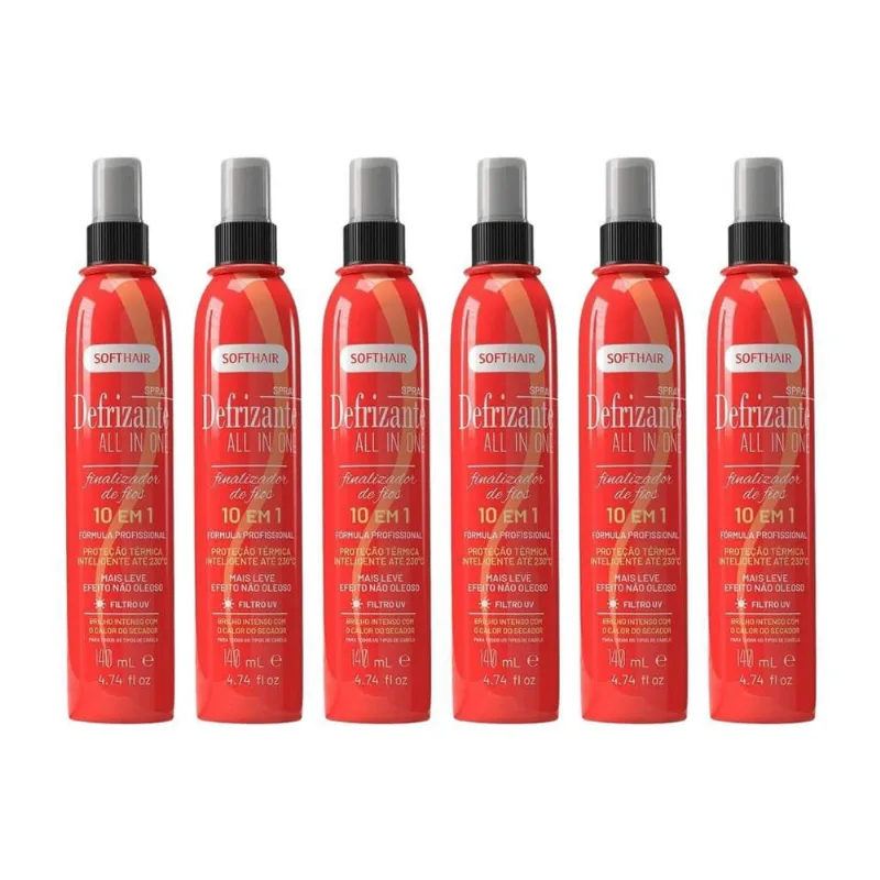 Defrizante Soft Hair 140Ml Spray All In One - Kit Com 6Un