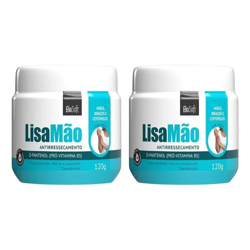 Creme Lisa Maos Bio Soft 120G Antirressecamento - Kit 2Un