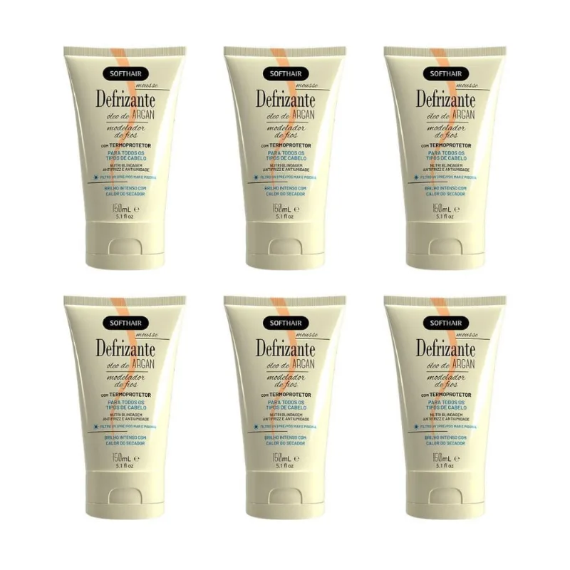 Defrizante Soft Hair 150G Argan - Kit Com 6Un
