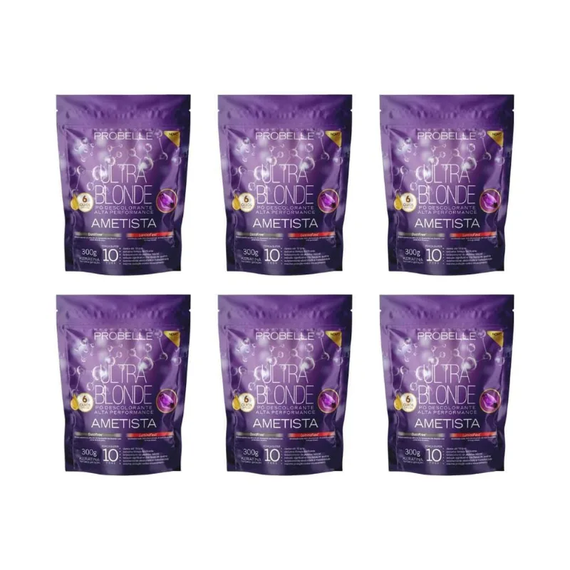 Po Descolorante Probelle 300G Ametista - Kit Com 6Un