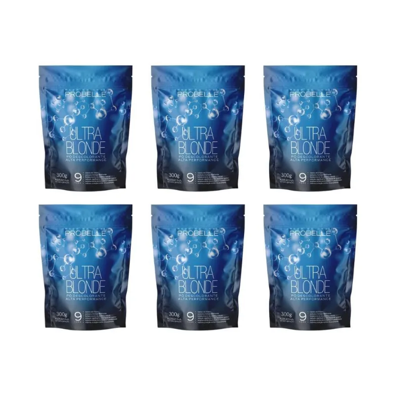 Po Descolorante Probelle 300G Dust Free - Kit Com 6Un