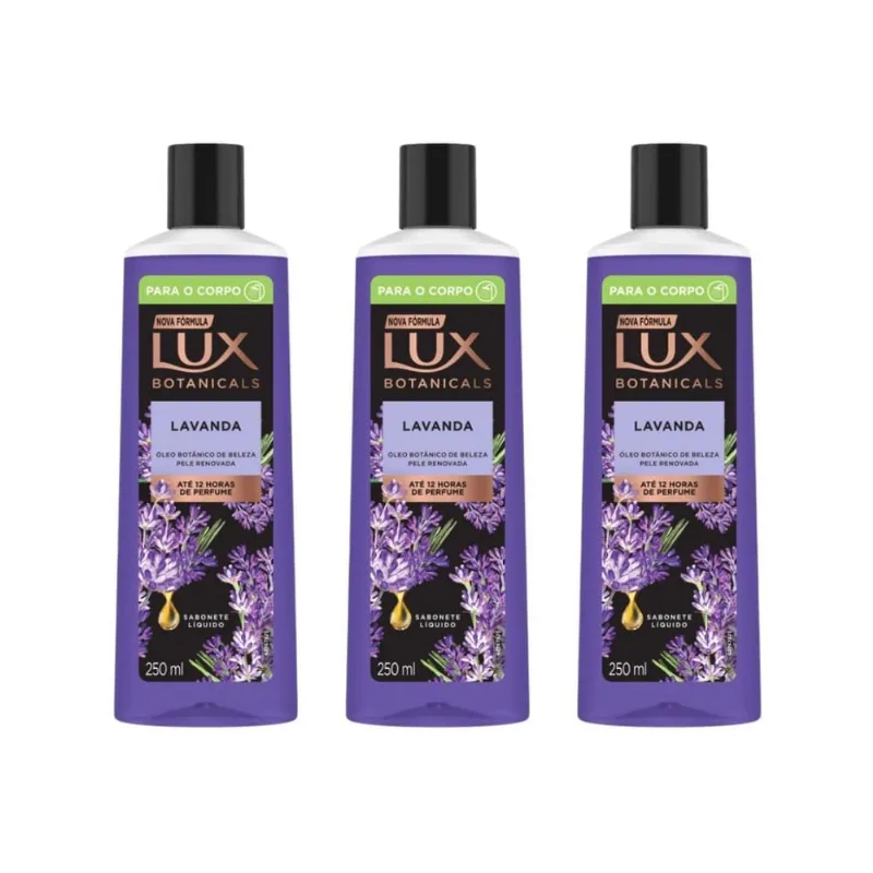 Sabonete Liquido Lux 250Ml Lavanda - Kit Com 3Un