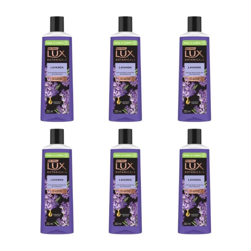 Sabonete Liquido Lux 250Ml Lavanda - Kit Com 6Un