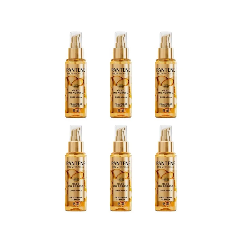 Oleo Capilar Milagroso Pantene Queratina 95ml - Kit c/ 6un