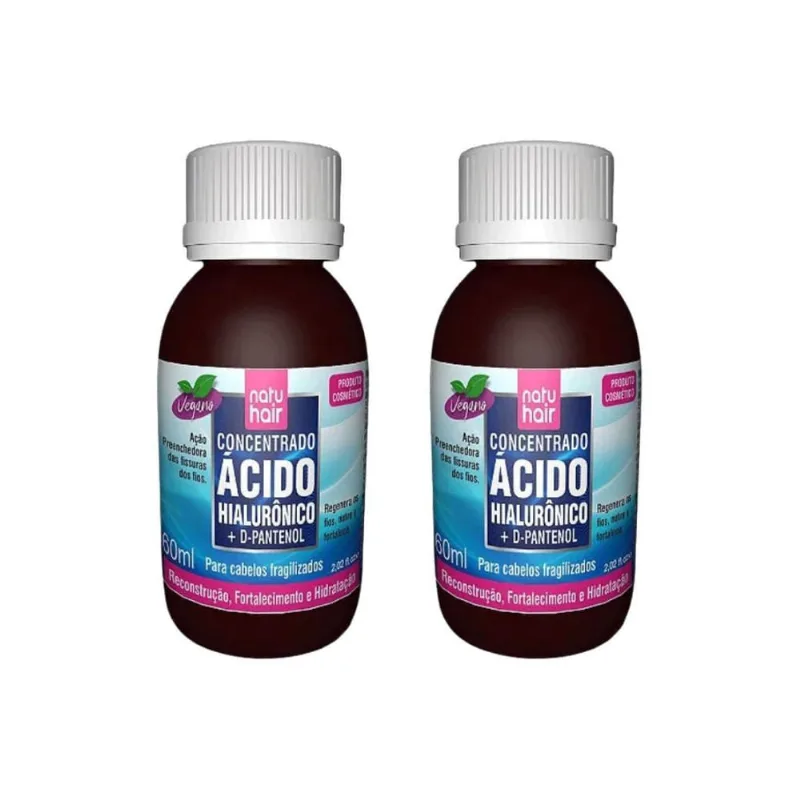 Concentrado Acido Hialuronico D-Pantol Natuhair 60Ml - 2Un