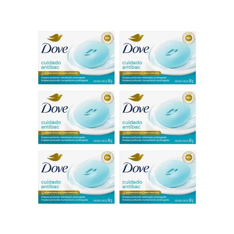 Sabonete Dove 90G Cuidado Antibac Protege Cuida-Kit C/6Un