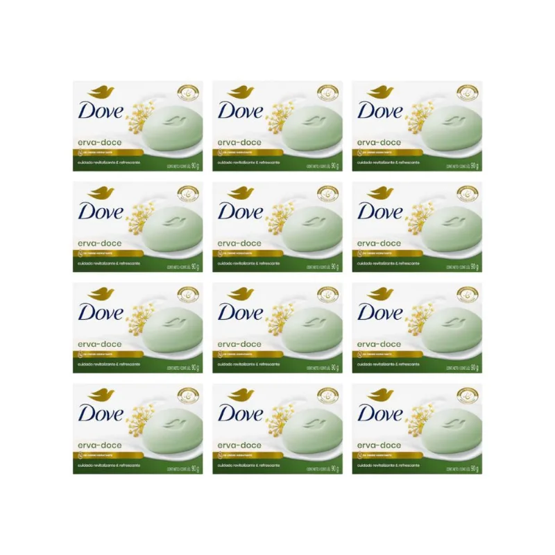 Sabonete Dove 90g Erva Doce - Kit c/ 12un