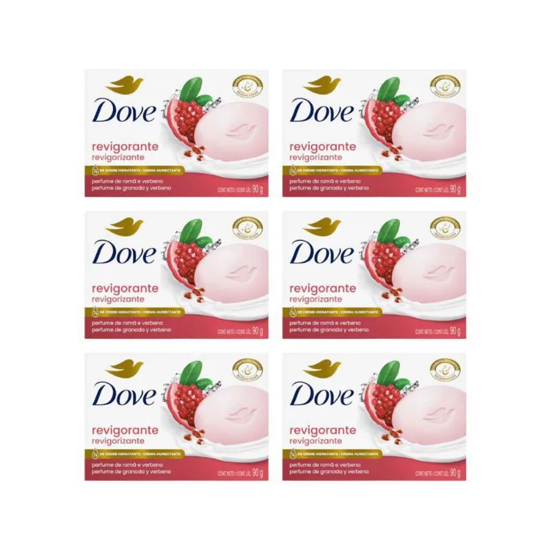 Sabonete Dove 90G Revigorante Romã E Verbena - Kit Com 6Un