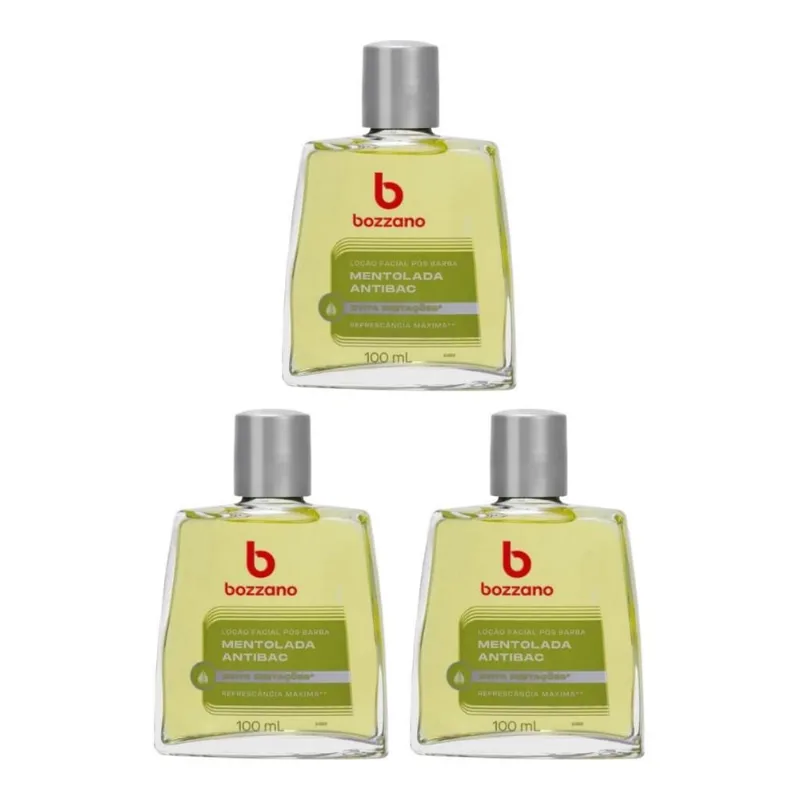 Loçao Pos Barba Bozzano Mentolada 100Ml - Kit Com 3Un