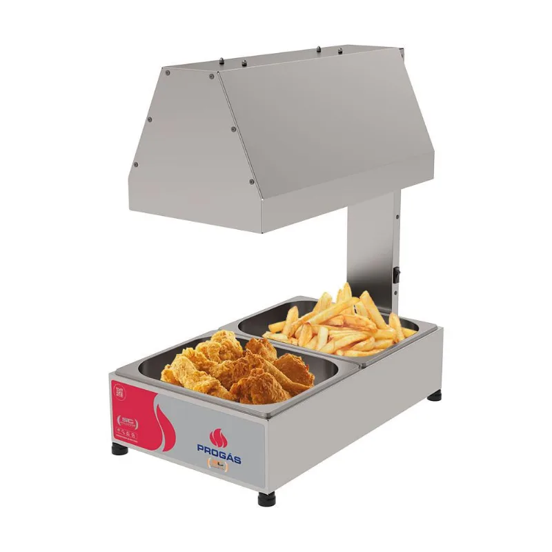 Conservador de Frituras e Alimentos Profissional Elétrico 2 Cubas gn Inox Prcf-20 220v - Progás - Progás