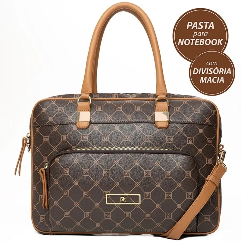 Bolsa Pasta Notebook Transversal Feminina Rafitthy 28.16600 Marrom