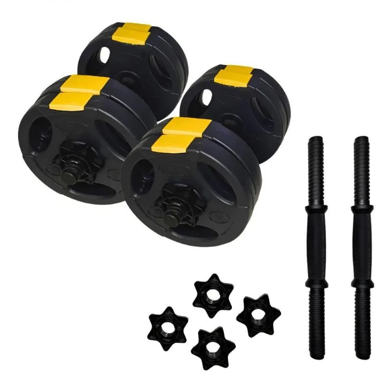 Kit Halteres Musculação Ajustável Com Barra Até 10 + Ebook