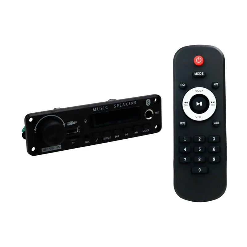 Placa Amplificador 200w Rms Bluetooth Usb Mp3 Microfone