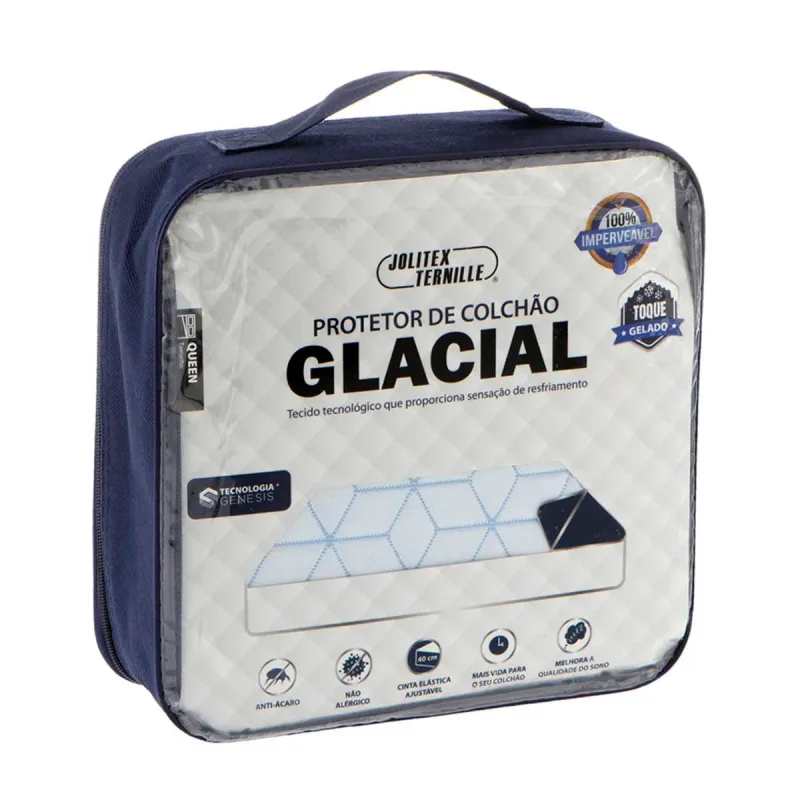 Protetor de Colchão Queen Size Impermeável Jolitex Glacial - Jolitex - Cama, Mesa E Banho