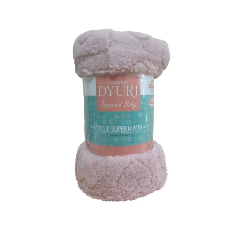 Cobertor Baby Dyuri Jacquard Sortida Rosa Jolitex - jolitex