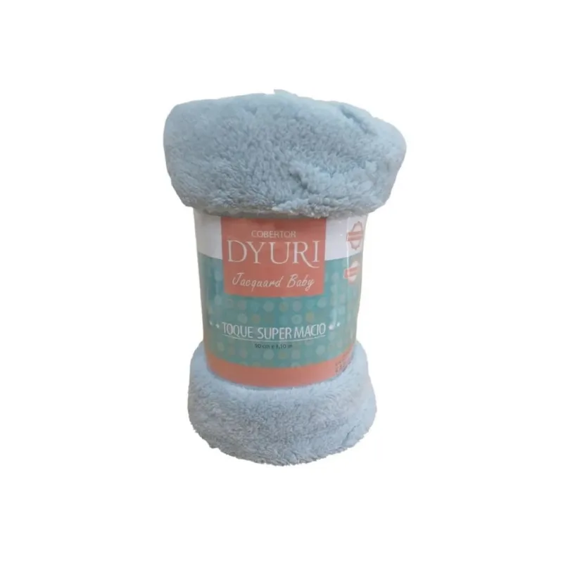 Cobertor Baby Dyuri Jacquard Sortida Azul Jolitex - jolitex