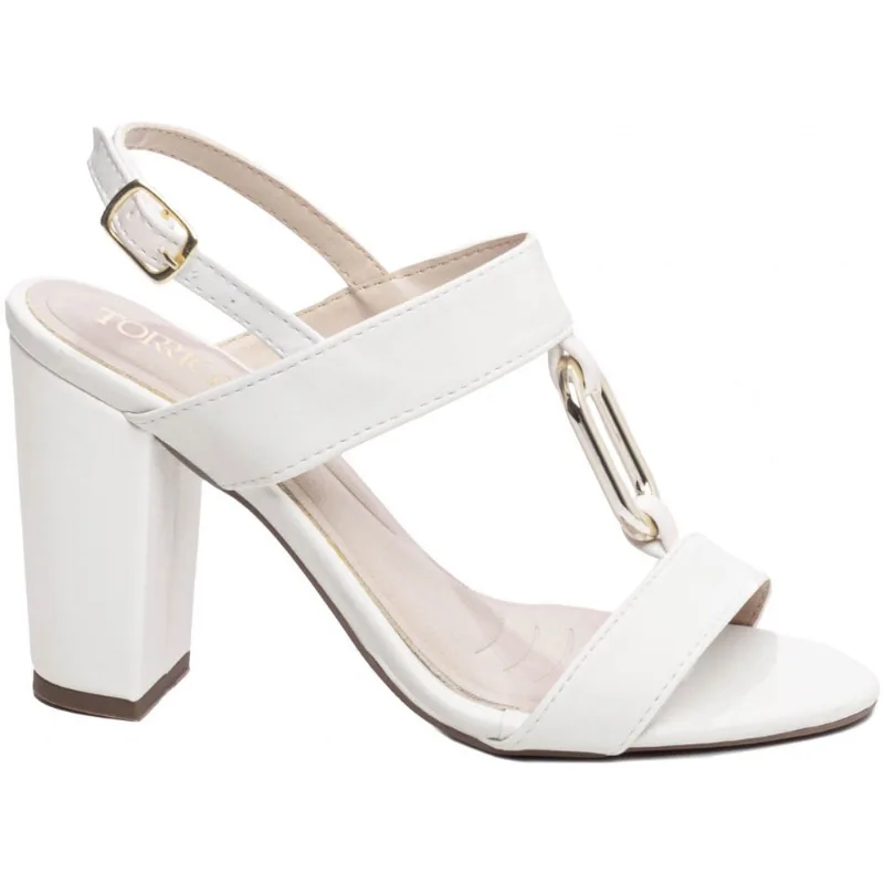 Sandália Feminina Salto Alto Grosso Classe 8,5cm Torricella