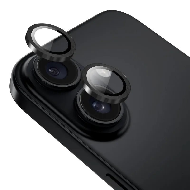 Película para Câmera iPhone 16 / 16 Plus, Originais iPlace, Aro Preto