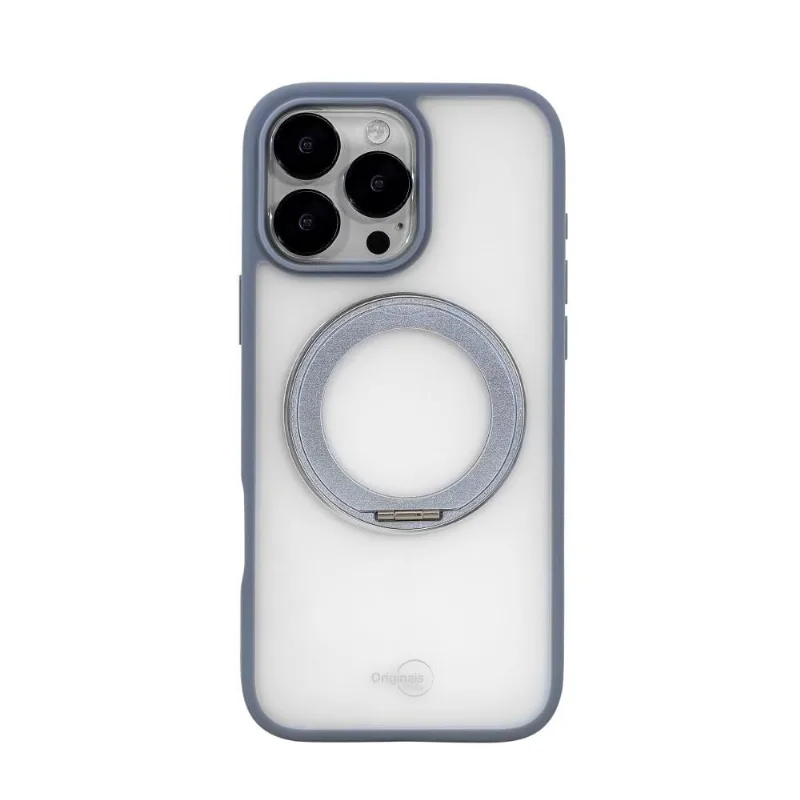 Capa iPhone 16 Pro Originais iPlace, Stand Cinza
