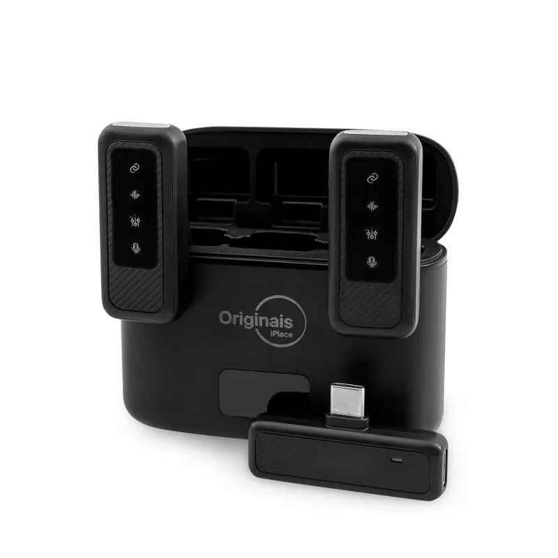 Microfone de Lapela, Duplo, USB-C, Originais iPlace - Originais iPlace