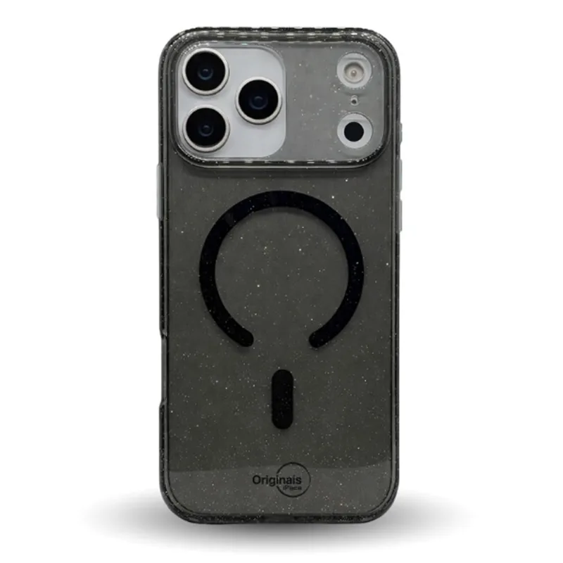 Capa iPhone 17 Pro Shine Com Proteção de Câmera Originais iPlace, Preto com Brilho - Originais iPlace