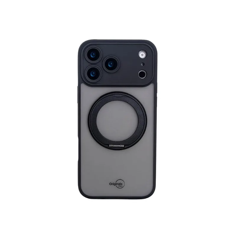 Capa iPhone 17 Pro Stand Com Proteção de Câmera Originais iPlace, Preto - Originais iPlace
