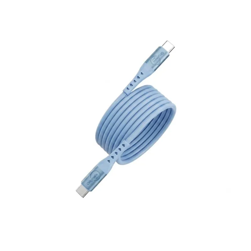 Cabo Magnético USB-C 1,2m, Silicone, Originais iPlace, Azul - Originais iPlace - áudio