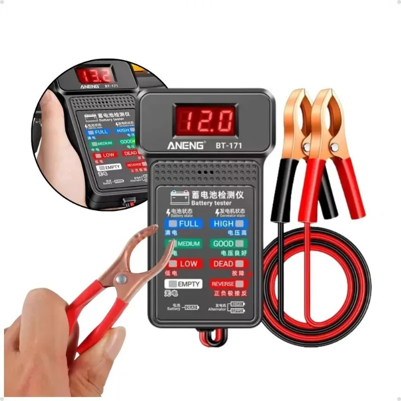 3x Testador Medidor Teste De Bateria Alternador 12v Automoti
