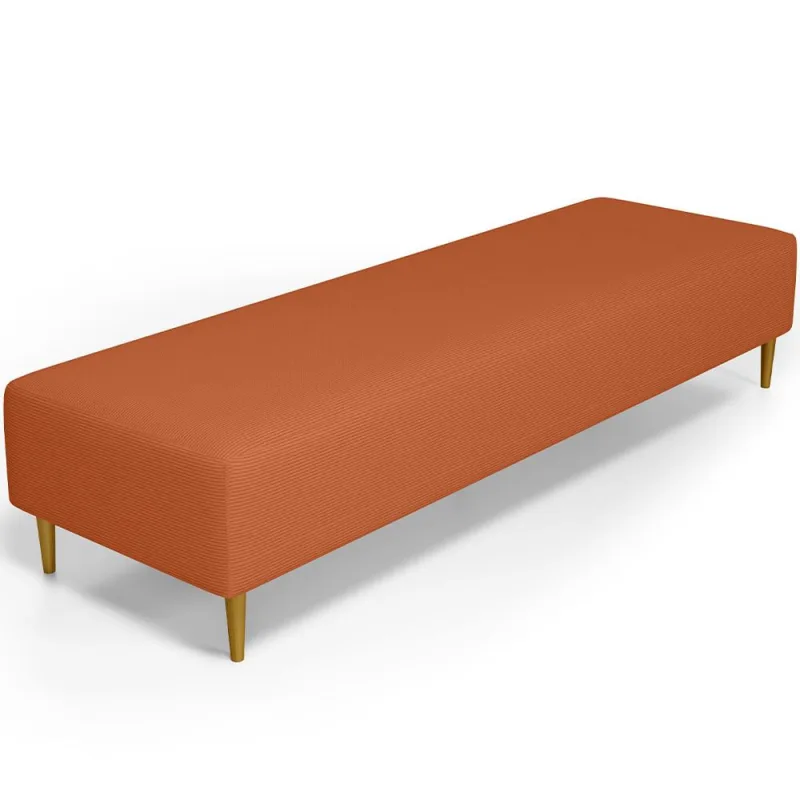 Puff Decorativo Sala de Estar Bali W01 Pés Palito 170x60cm Tecido Terracota - Lyam Decor - Lyam Decor - Móveis