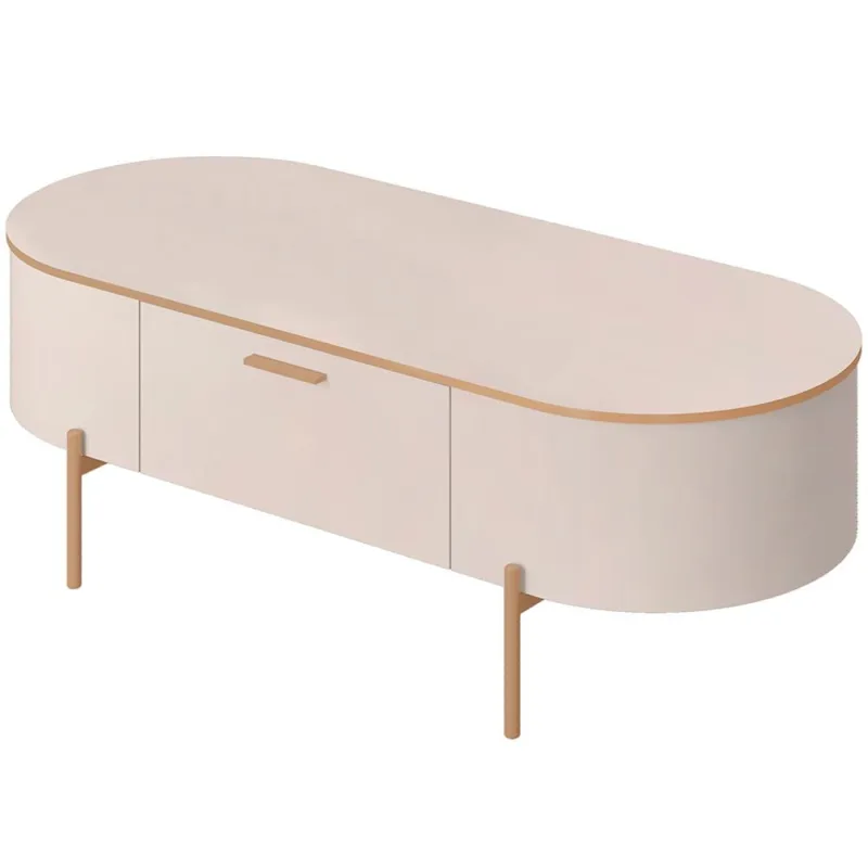 Mesa De Centro Decorativa Sala de Estar Orgânico Giverny D05 Off White - Lyam Decor - Lyam Decor - Móveis