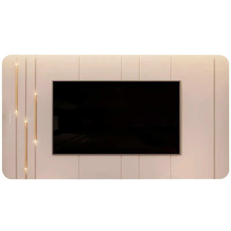 Painel Para TV 75 Pol Com LED Orgânico Dion D05 Off White - Lyam Decor - Lyam Decor - Móveis