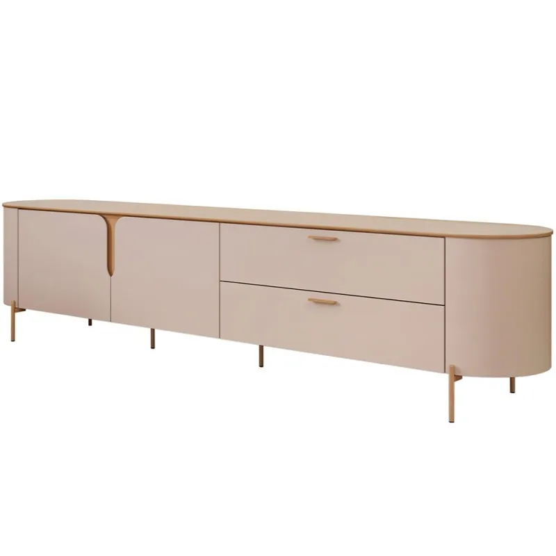 Rack Para Sala de Estar TV 75 Pol Orgânico Dion D05 Off White - Lyam Decor - Lyam Decor - Móveis