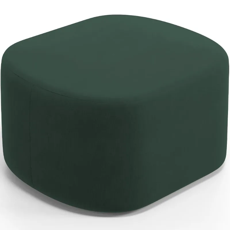 Puff Decorativo Orgânico para Living Quarto 70cm Doha W01 Suede Verde Musgo - Lyam Decor