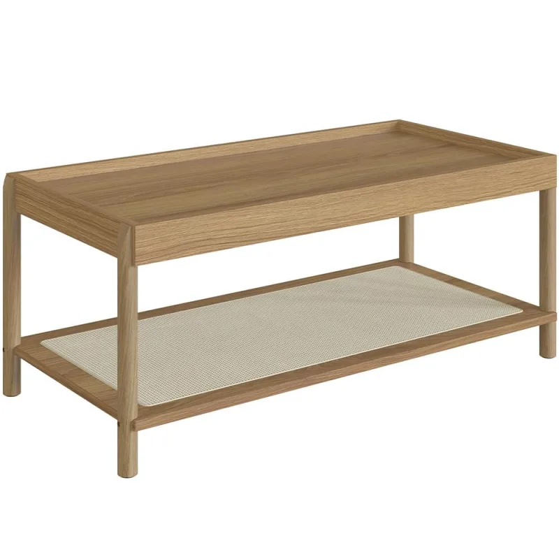 Mesa de Centro Para Sala de Estar Pés Madeira Moss A03 Hanover Roble - Lyam Decor - Lyam Decor - Móveis