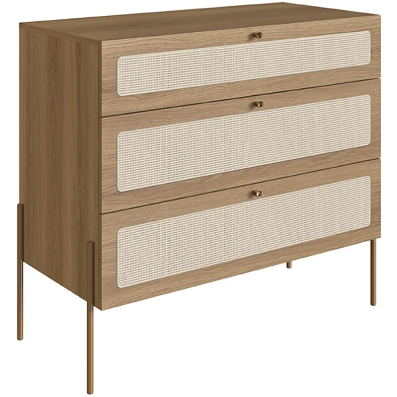 Cômoda Com 03 Gavetas Para Quarto Closet Industrial Indy A03 Hanover Dourado - Lyam Decor - Lyam Decor - Móveis