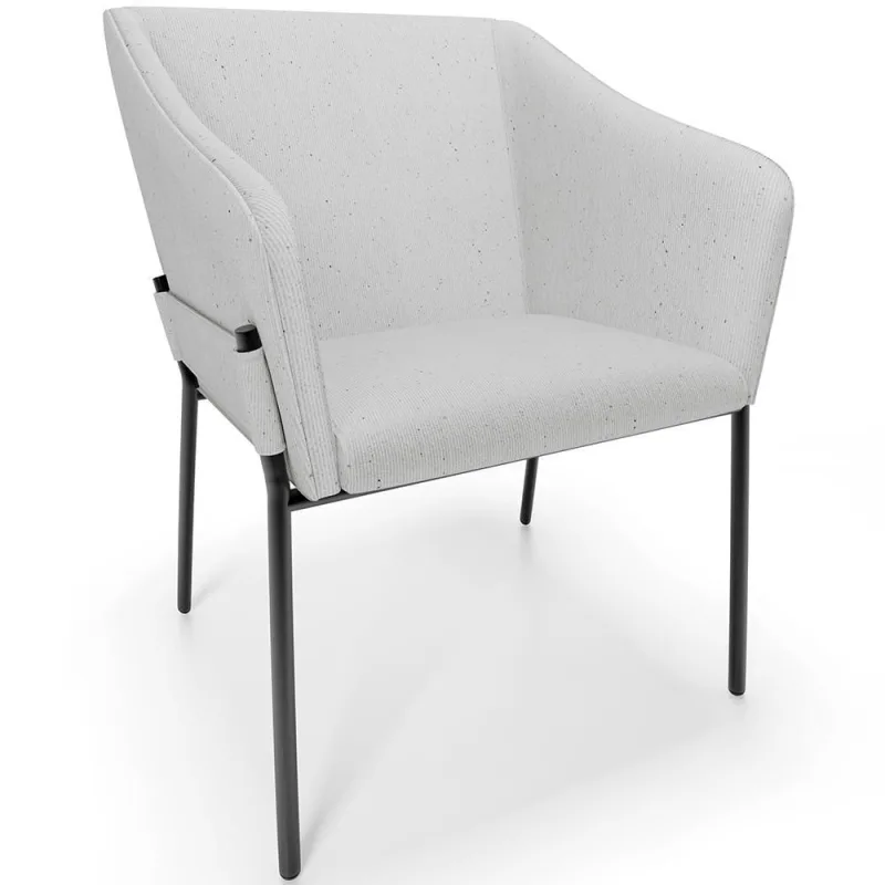 Cadeira Para Sala De Jantar Estar Living Olívia L02 Linho Cinza - Lyam Decor - Lyam Decor