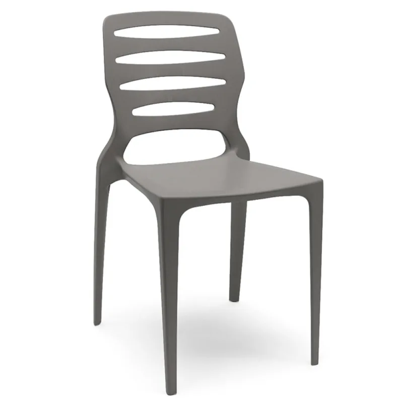 Cadeira Para Cozinha Área Gourmet Jardim Empilhável Larsen P03 Basalto - Lyam Decor - Lyam Decor - Móveis
