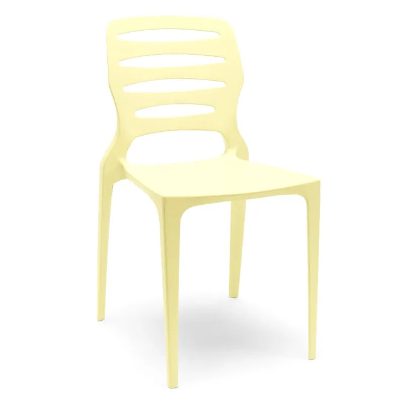 Cadeira Para Cozinha Área Gourmet Jardim Empilhável Larsen P03 Amarelo - Lyam Decor - Lyam Decor - Móveis