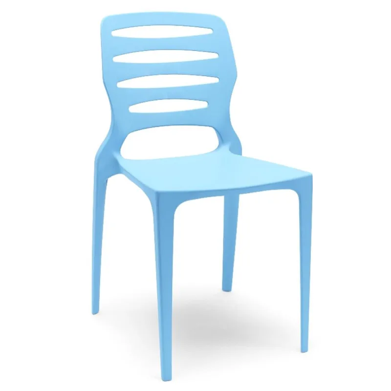 Cadeira Para Cozinha Área Gourmet Jardim Empilhável Larsen P03 Azul Celeste - Lyam Decor - Lyam Decor - Móveis