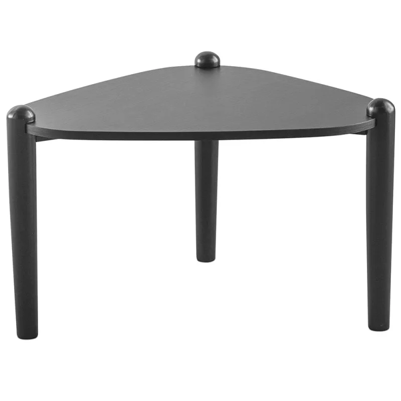 Mesa de Centro Para Sala de Estar Pés Madeira Alta Trium A03 Nero Preto - Lyam Decor - Lyam Decor