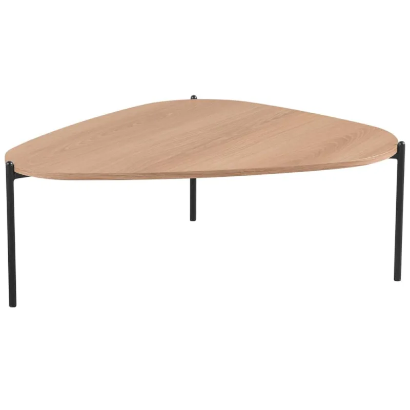Mesa de Centro Para Sala de Estar Pés Metálicos Baixa Adek A03 Hanover Preto - Lyam Decor - Lyam Decor