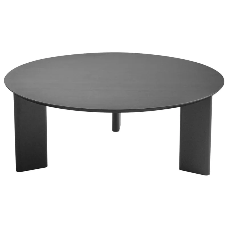Mesa de Centro Para Sala de Estar Pés Madeira Baixa Bulat A03 Nero Preto - Lyam Decor - Lyam Decor