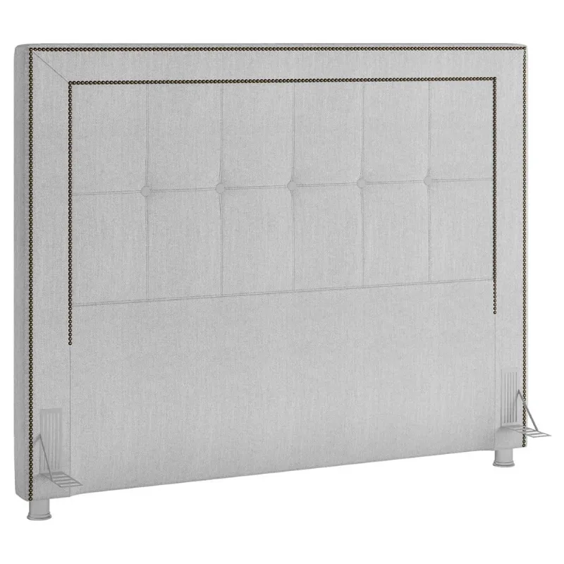 Cabeceira Cama Box Casal 140 cm P05 Atenas Linho Cinza - Lyam Decor
