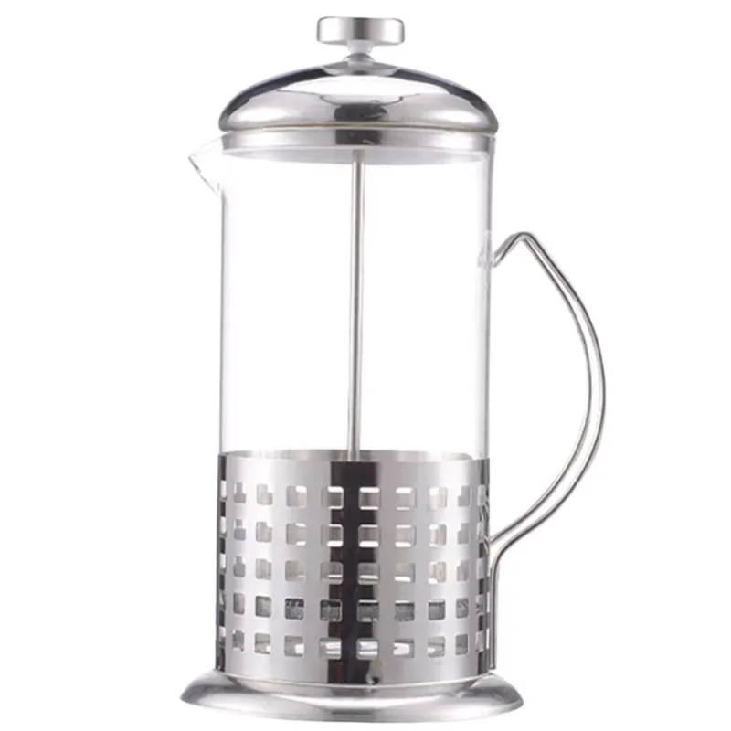 Cafeteira Prensa Francesa Em Vidro E Aço 350Ml Com Quadrados - Não Disponível - Utilidades Domesticas