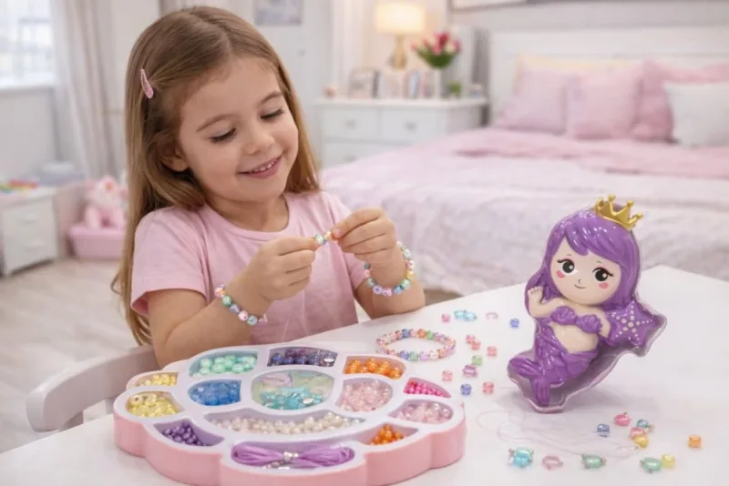 Kit Miçangas com Sereia Infantil - Genérica - Brinquedos