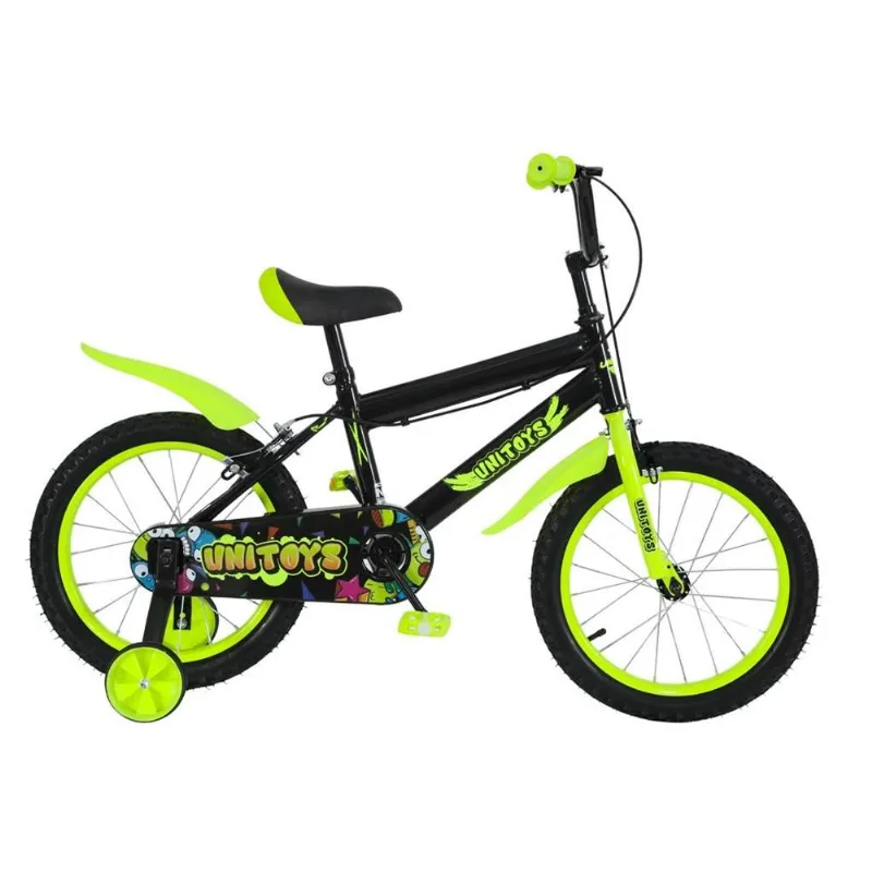 Bicicleta Infantil - Aro 16 - Grafitti Neon - Verde - Unitoys